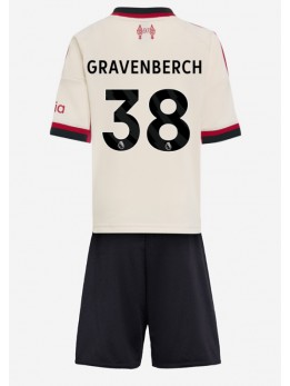 Detské Futbalové oblečenie Liverpool Ryan Gravenberch #38 2025-26 Krátky Rukáv - Preč (+ trenírky)